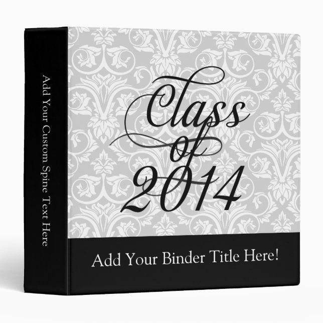 Class of 2014 Wispy Swirl Graduation Binder (Front/Spine)