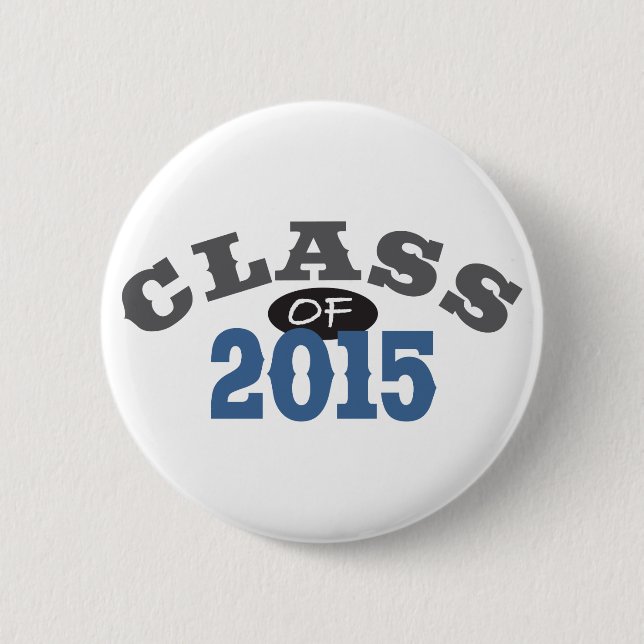 Class Of 2015 Blue 2 Inch Round Button (Front)