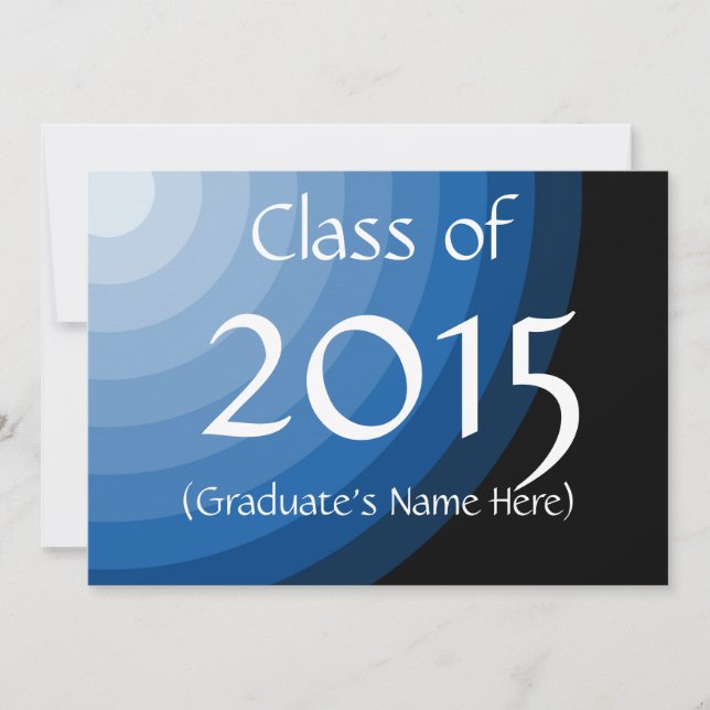 Class of 2015 Blue Graduation Invites by Janz (Front)