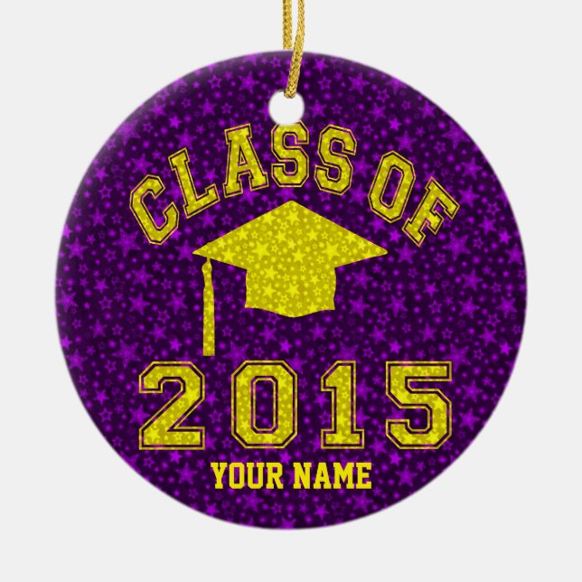Class Of 2015 Graduation Ceramic Ornament (Front)