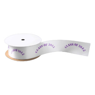 Class of 2015 Purple Narrow Satin Ribbon by Janz