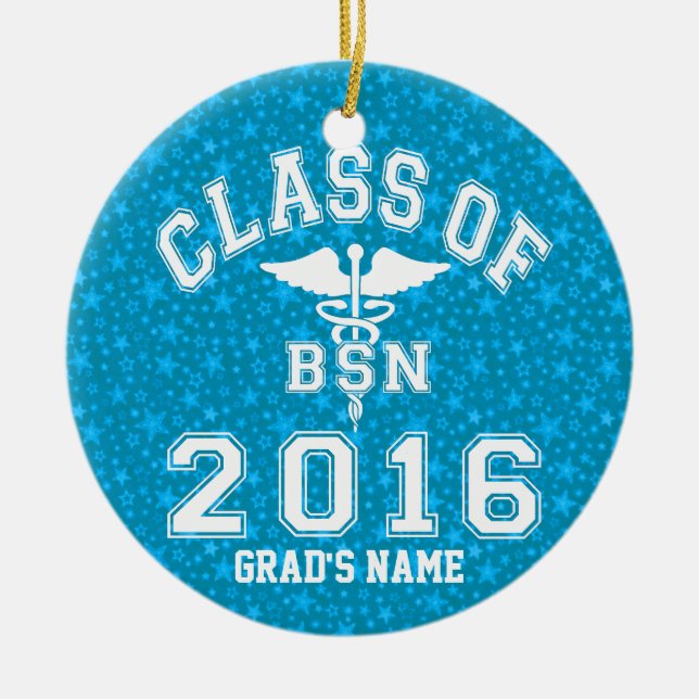 Class Of 2016 BSN Ceramic Ornament (Front)