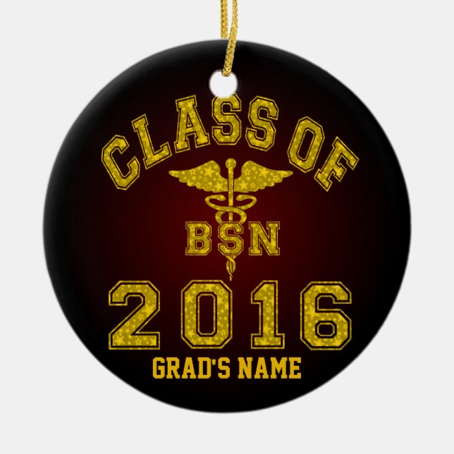 Class Of 2016 BSN Ceramic Ornament (Front)