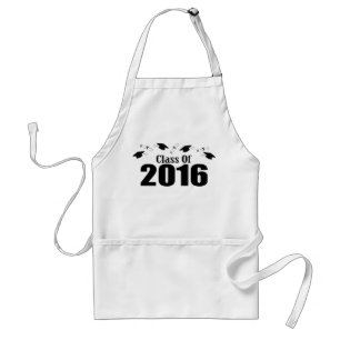 Class Of 2016 Caps And Diplomas (Black) Standard Apron