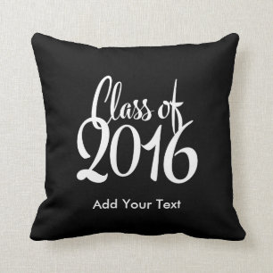 Class of 2016 Elegant Retro Graduation Throw Pillow
