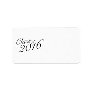 Class of 2016 Elegant Vintage Style Graduation Label