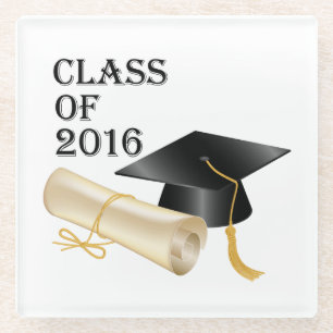 Class of 2016 glass coaster