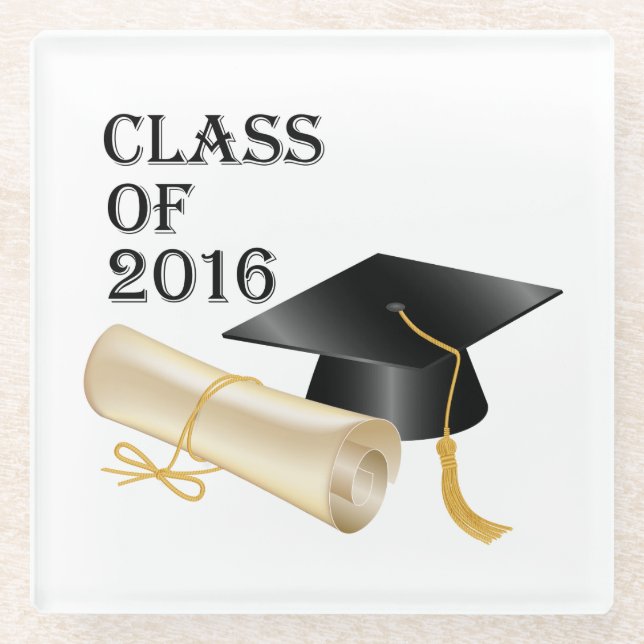 Class of 2016 glass coaster (Front)
