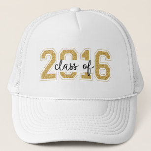Class Of 2016 Modern Glitter text Design Trucker Hat