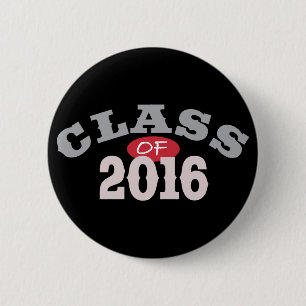 Class Of 2016 Red 2 Inch Round Button