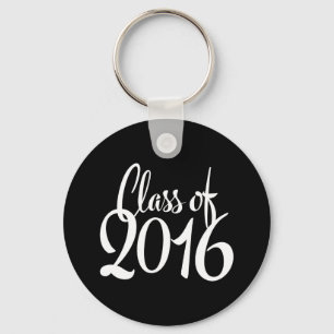 Class of 2016 Retro Typography Graduation Keychain