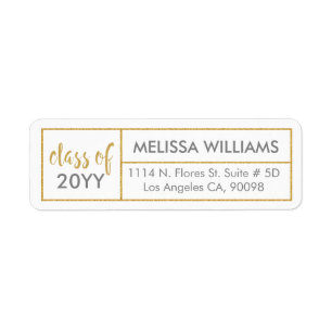 Class Of 2017 Geometric Gold Frame