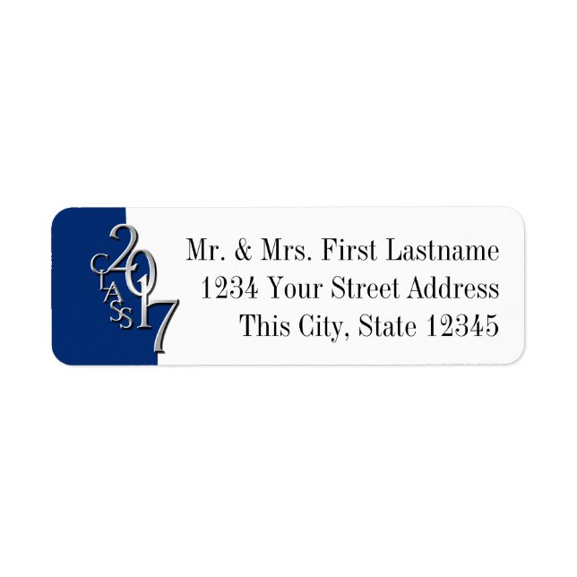 Class of 2017 Graduation Blue Silver (Front)