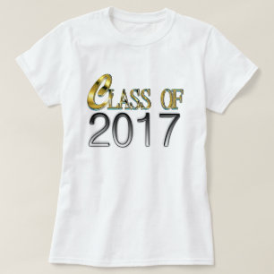 Class Of 2017 In Gold & Silver & Any Colour T-Shirt