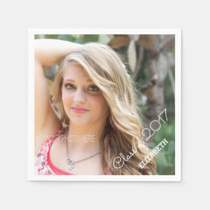 Class of 2017 Photo Graduation Personalized Napkin