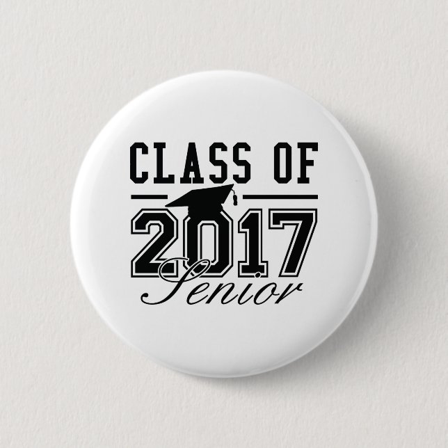 Class Of 2017 Senior 2 Inch Round Button (Front)