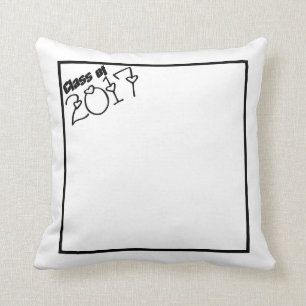 class of 2017 throw pillow