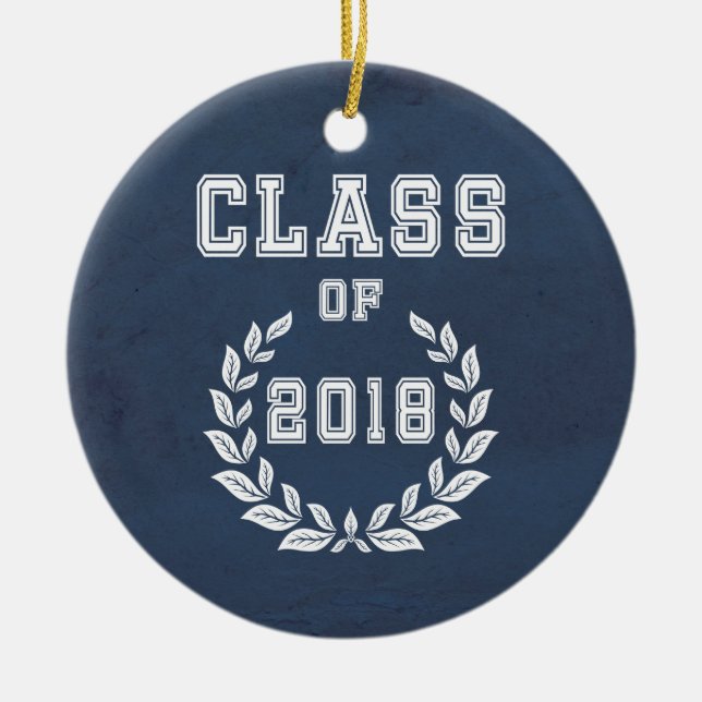 Class of 2018 ceramic ornament (Front)