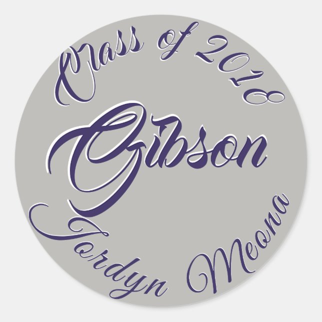 Class of 2018 Jordyn Gibson Graduation Seal NHS (Front)
