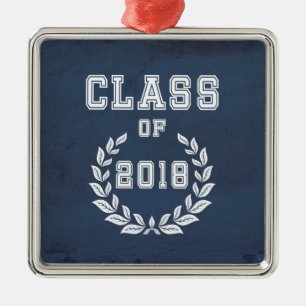 Class of 2018 metal ornament