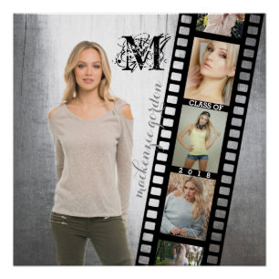 Class of 2018 Senior Portrait Graduate Photo Frame Poster