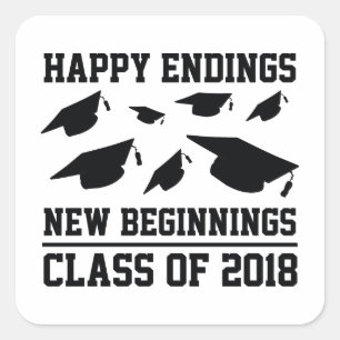 Class Of 2018 Square Sticker