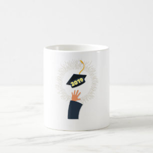 class of 2019 graduation cap, reunion design by coffee mug