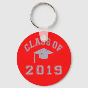 Class Of 2019 Graduation - Grey Keychain