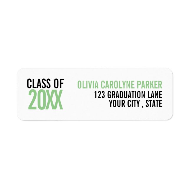 Class of 2019 Green bold graduation custom (Front)