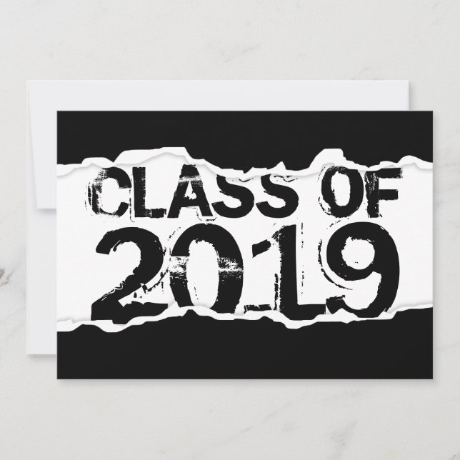 Class of 2019 page tear invitation (Front)