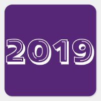 Class of 2019 Purple Square Sticker by Janz