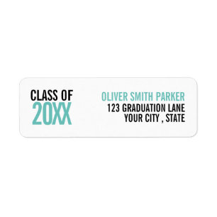 Class of 2019 Teal bold graduation custom