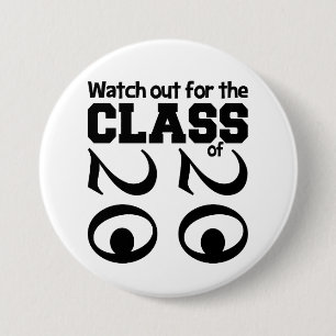 CLASS OF 2020 button, large 3 Inch Round Button