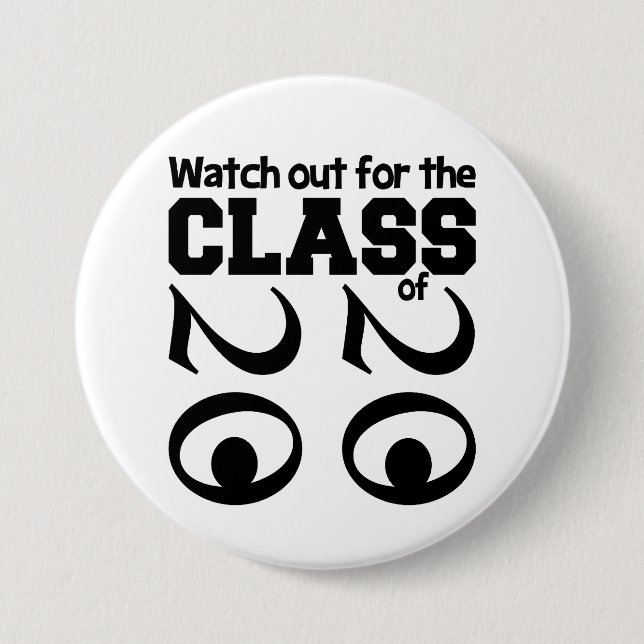 CLASS OF 2020 button, large 3 Inch Round Button (Front)