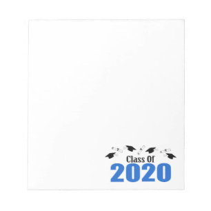 Class Of 2020 Caps And Diplomas (Blue) Notepad