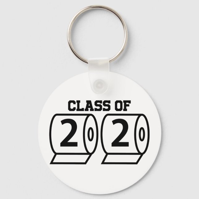 Class of 2020 Funny Toilet Paper Graduation Senior Keychain (Front)