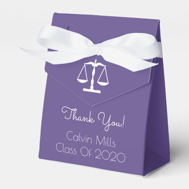 Class Of 2020 Graduation Favour Boxes (Ultra Viole (Front Side)