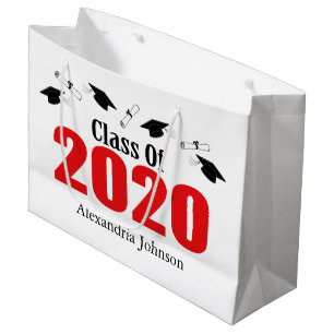 Class Of 2020 Graduation Gift Bag (Red Caps)