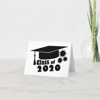 Class of 2020 Graduation Hat Thank You Card