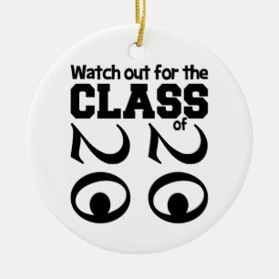 CLASS OF 2020 ornament, customizable Ceramic Ornament