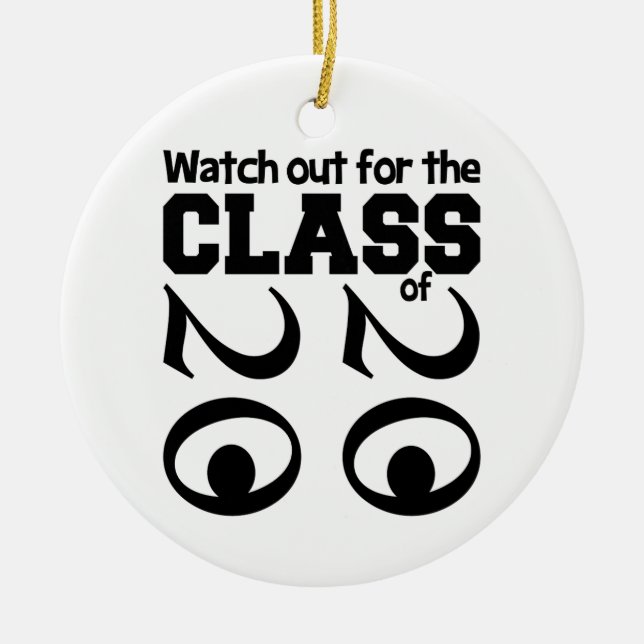 CLASS OF 2020 ornament, customizable Ceramic Ornament (Front)
