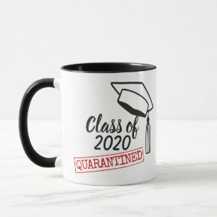 Class of 2020, quarantined graduation cap tassel mug