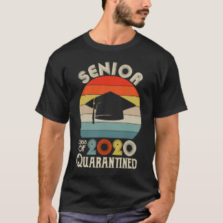 Class Of 2020 Quarantined Seniors Sunset Vintage T-Shirt