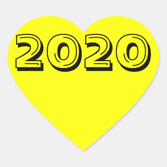 Class of 2020 Yellow Heart Sticker by Janz (Front)