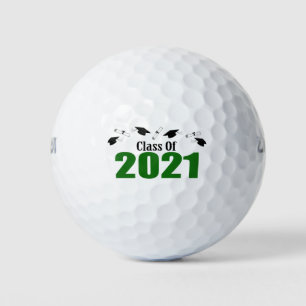 Class Of 2021 Caps And Diplomas (Green) Golf Balls