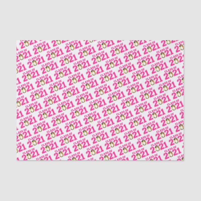 Class Of 2021 Class Ring Tissue Paper (Hot Pink) (Front)