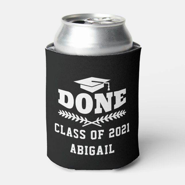 Class of 2021 Done Graduated Custom Can Cooler (Can Front)
