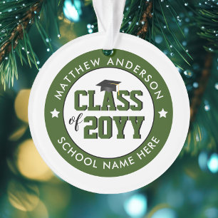 Class of 2021 Forest Green Graduate Graduation Ornament