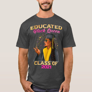 Class of 2021 Gift Graduation Black Queen Locs T-Shirt