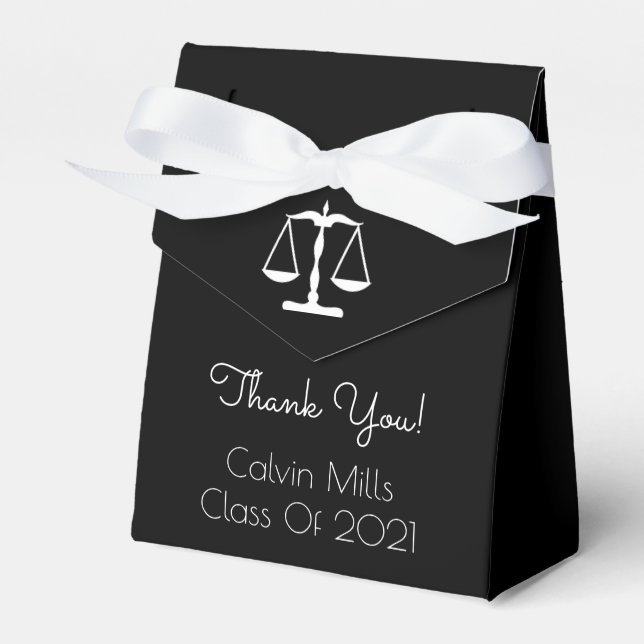 Class Of 2021 Graduation Favour Boxes (Black) (Front Side)